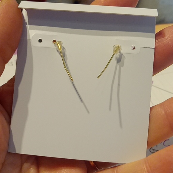 Kendra Scott Elle gold tone iridescent earrings - Picture 3 of 3